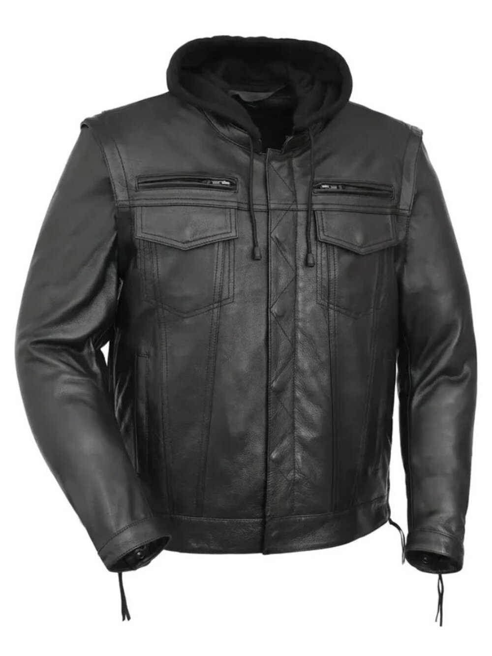 Nightstrike Men’s Motorcycle Leather Jacket